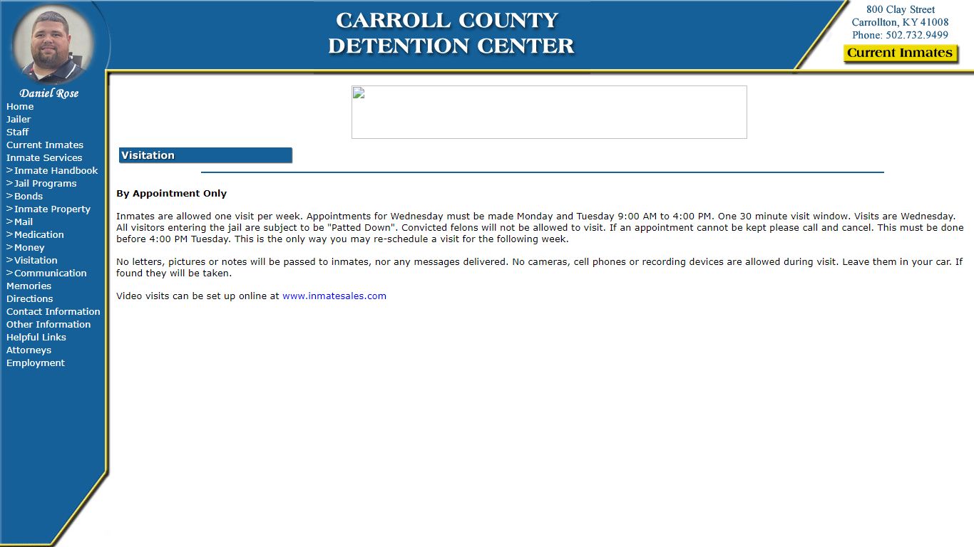 Carroll County Detention Center - Visitation